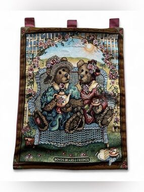 90s Boyds Bears Afternoon Tea Tapestry